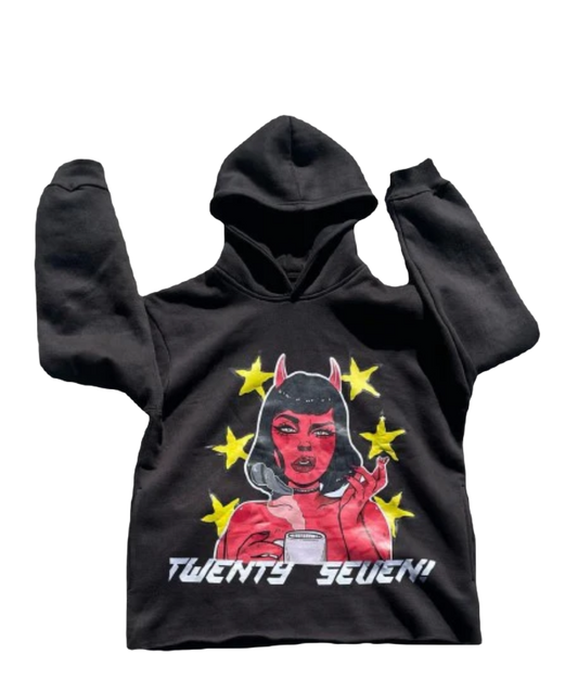 TS7 ANIME HOODIE - BLACK